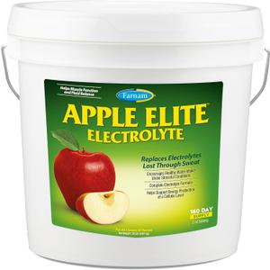 Farnam Apple Elite Horse Electrolyte Powder, Replaces minerals lost in sweat during exercise, extreme weather & stressful conditions, 20 lbs., 160 day supply