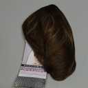 QUEENTAS Short Brown Pixie Wigs with Bangs Highlights Layered Cut Natural Curl Straight Synthetic Hair Wig for White Women (Chestnut Brown)