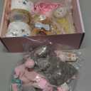 Newborn Baby Girl Gift, 9 Pcs Baby Gift for Girls Newborn Essentials, New Baby Girl Gift Basket Baby Shower Gender Reveal Gifts, New Mom Gift Swaddle Blanket Bear Rattle Gift Set, Khaki