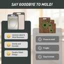 2 Packs Stainless Steel Cutting Board Set, Best Non Toxic Cutting Boards for Kitchen, Double Sided Metal Chopping Board for Meat/Fruit/Vegetables, Food Grade Kitchen Set Gift, [1611+1812 Inch] (Dark Gray)