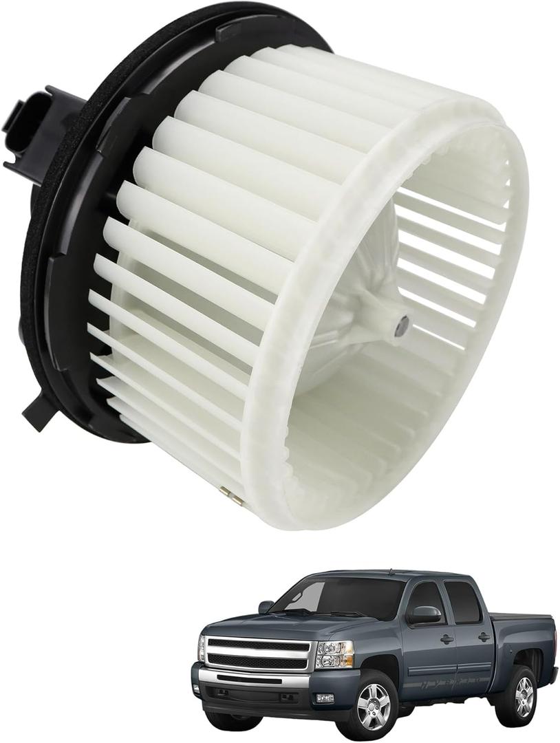 HVAC Blower Motor Fan Assembly Compatible with Chevy Silverado Tahoe Suburban GMC Sierra Yukon Cadillac Escalade 2007-2014 - Replaces 15-81683 700164 Front Heater Fan
