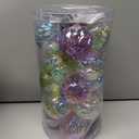 Amooca Christmas Balls Ornaments Hanging Garland Decorations with LED Lights 20pc 12.2ft for Window Wall Stair Railing Xmas Tree Holiday Party Home Decor with Timer Colorful Rhombus Round Balls