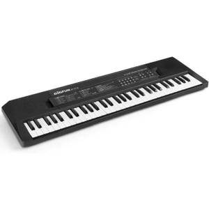 Raimy 61 Key Keyboard Piano for Kids, Portable Electric Piano Keyboard for Beginners with Microphone, Multifunctional Musical Educational Instrument Toy Gift for Boys Girls (Black), Compact