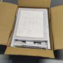 Somdot Nightstand with 3 Drawers, Dresser with Fabric Bins for Bedroom, Hallway, Entryway, Night Stand Bedside Table Furniture, Sturdy Steel Frame, Wooden Top, Easy Pull Fabric Bins, White Leather