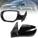 Left Driver Side Mirror Compatible With 2013 2014 2015 2016 2017 2018 Hyundai Santa Fe Sport With Manual Folding Power Glass Heated With Turn Signals Black Replace#HY1320201(6 Pins)