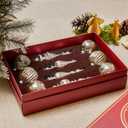 Mercury Glass Christmas Ornaments Silver Hanging Balls with Different Shapes for Xmas Tree Decor,Vintage Finials Luxury Christmas Decoration Hanging Bauble for Neutral Holiday Winter Wedding-Set Of 10