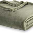 Berkshire Blanket Classic Velvetloft Solid Throw Blanket, Lightweight Cozy Flannel Plush Throw Blanket for Bed and Couch, Dark Sage, 5060 Inches (Throw/Throw XL)