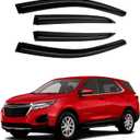 Canvcle Equinox Rain Guards - Window Visors for Chevrolet/Chevy Equinox 2018-2024, Outside-Mount Tape-On Side Window Wind Deflectors for Equinox Accessories, Vent Visors Shades Rainproof Black 4PCS