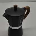 Mongdio Stovetop Espresso Maker Moka Pot, Cuban Coffee Maker Stove top coffee maker Moka Italian Espresso Greca Coffee Maker Brewer Percolator, 6 Espresso Cups, 10 oz - Black