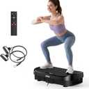 HTM Vibration Plate Exercise Machine - 330lbs Weight Capacity, 120 Speed Levels, Full Body Workout Shake Board for Home Fitness, Toning and Wellness, LED Display, Low Noise Motor (Black)