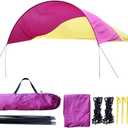 Beach Tent Sun shelter, 150 SQFT Large Beach Shade, Lightweight 5 Pounds Beach Canopy with Sun Protection, Easy to Set Up Beach-Friendly Outdoor Shade Tent for Camping, Travel (Sunset), 150 square feet