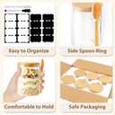 TBWIND 6 Pack Overnight Oats Containers with Lids and Spoons, 16oz Glass Jars with Bamboo Lids, Airtight Meal Prep Yogurt Containers for Breakfast, Parfait, Salad, Chia Pudding