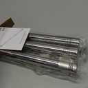 TEECK Shower Curtain Rod, 32-79 inch Adjustable Tension Spring, Shower Curtain Rod Tension, Anti-Slip, Rust-Proof, No Drilling, for Bathroom, Silver