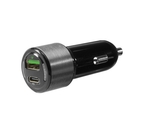 ZGEAR Adaptive Fast Car Charger With USB-A USB C Ports