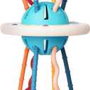 LiKee Montessori Toys for Baby Infant 18+ Months, Sensory Development Toys Silicone Pull String Toy Gift for Toddlers Travel Car Seat High Chair