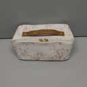 EACHY Travel Makeup Bag, Large Capacity Cosmetic Bags for Women, Waterproof Portable Pouch Open Flat Toiletry Bag Pattern Make up Bag (F-Beige) (Medium)