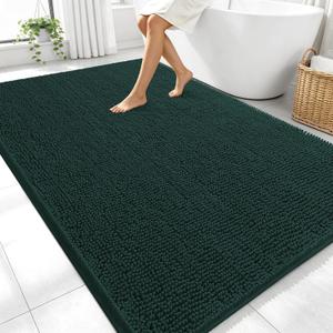 OLANLY Large Bathroom Rugs 70x46, Extra Soft Absorbent Chenille Bath Rugs