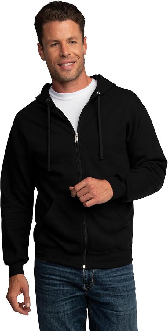 Fruit of the Loom Unisex Adult EverSoft Fleece Full Zip Hoodie Sweatshirt (3X-Large)