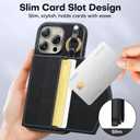 2 x TAURI for iPhone 15 Pro Case, Removable Magnetic Wallet Case with Card Holder, [Compatible with MagSafe] Durable PU Leather Phone Case with Wireless Charging, Black