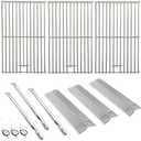 Replacement Kit for Kitchen Aid 720-0787D 730-0787D 720-0953 730-0953 720-0953L, 7MM Solid Stainless Steel Cooking Grates, Burner and Heat Plates Replacement Parts for Kitchen Aid Gas Grill