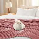 Bedsure GentleSoft Dusty Pink Fleece Throw Blanket for Couch - Cozy Soft Blankets for Women, Cute Small Throws for Girls, 50x60 Inches