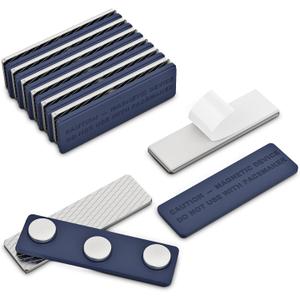 6 Pack Name Tag Magnets, Magnets for Nametags Magnetic Name Badge Holders, Name Tag Magnetic Adhesive Backing with 3 Neodymium Magnets (1.76 x 0.5 inches)