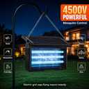 2026 Upgraded Solar Bug Zapper Outdoor for 1/2 Acre with 18W Solar Panel