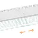 Multi-Functional Metal Shoe Rack,Expandable Adjustable Stackable Kitchen Organizer,Metal Shelf risers for cabinets, Kitchens and Closet, Bathroom (1 Pack/White/Large)