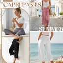 Neer 4 Pack Women's Capri Pants Wide Leg Capris Yoga Sweatpants Lounge Loose Fit High Waist Workout Cropped Pants with Pocket (Pink), XL