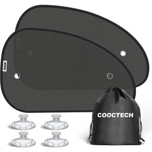 Car Window Shades for Side Window 25"X15"(2 Pack), Car Window Shade for Baby Suction Cup, Sun Shade Side Window Can Blocks 99.98% UVR