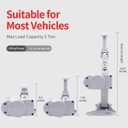 Trihelper Electric Car Jack Kit 12V Trailer Floor Jack Stands Set 3 Ton Vehicle Scissor Car Lift for Tire Change and Road Emergency with Impact Wrench