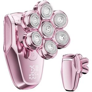 MALEGEBAZ Electric Razors for Women - 7D Electric Shaver for Women, IPX8 Waterproof with USB-C Fast Charge, LED Display, 2 Speeds & Magnetic Heads, Gifts for her