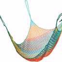 Climbing Cargo Net for Kids - Double Layers Heavy Duty Playground Safety Net, Outdoor Climbing Net for Treehouse Accessories, Backyard, Jungle Obstacle Training & Adventure(3.2x9.8ft),Multicolor