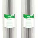 20 Micron 20-Inch Whole House Water Filter Replacement Cartridge, Pleated Sediment Water Filters 4.5" x 20" for Well Water, Compatible with ECP5-20BB, R30-20BB, S1-20BB, SPC-45-2020, 2 Pack