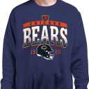 Junk Food X NFL Mighty - Officially Licensed Adult Crewneck Fleece Sweatshirt (Navy, X-Large)