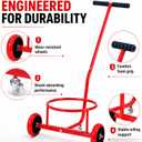Portable Hand Truck with Wheels, Holds Up to 250 lbs, Red