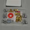Hromee 18 Pieces Air Coupler and Plug Kit, 1/4-Inch NPT Air Hose Fittings and Compressor Accessories with Universal Quick Coupler, Brass Ball Valve, Swivel Air Plug and Tee Pipe Fitting