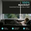 Joydeco No Tools No Drill Blinds for Indoor Windows, Cordless Window Blinds Cellular Shades Top Down Bottom Up Blackout Honeycomb Blinds Thermal Insulated Noise Reduction (Black, 27" W x 64" H)