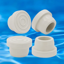 Pool Ladder Bumpers for Inground Pool - Inside Pool Ladder Rubber End Plugs White Fit 1.9" Inner Diameter Ladder Tubing for Protect Swimming Pool Liner, Rubber Ladder Foot Cover - 4 Packs