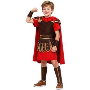 Frekuyrt Kids Warrior Costume Boys Roman Soldier Gladiator Costume Medieval Knight Costume for Halloween Party Dress Up, Size M