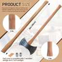 Lasnten 2 Pack 36 Inch Double Bit Axe Handles, Hickory Wood Replacements