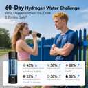 MOVOCA Upgrade Hydrogen Water Bottle, 3Min 2200PPB Rapid Hydrogen Water Generator -SPE PEM Tech, 14OZ Portable Hydro Water Machine, Health Care Gifts for Husband, Wife, Family, Friends, Travel