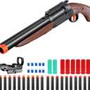 Double-Barreled Toy Gun - Two Modes Realistic Soft Bullet Toy Guns Blaster with Sight - Educational Shooting Toy Shotgun - Ideas Gifts for Christmas Birthday Halloween Present