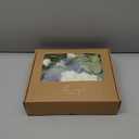 Ling's moment Fake Flowers Box, Faux Artificial Greenery Stems Foam Roses Gardenia Silk Eucalyptus Fabic Flower for Centerpieces Bouquet Wedding Vase Decorations, Dusty Blue & White, Grand Combo