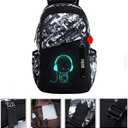 Asge School Backpack for Boys Print Backpack Teenagers Nylon Large School Bag Outdoor Reflective Daypack