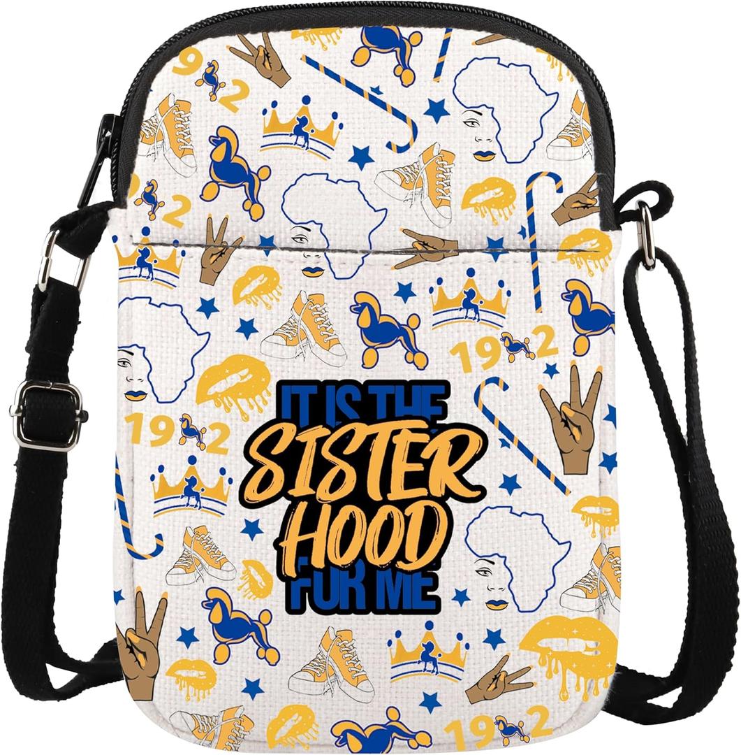 WCGXKO Sorority Gifts Sorority Makeup Bag (FOR ME 192 CR)