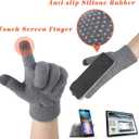 Loritta 3 Pieces Winter Hats for Women Scarf Touch Screen Gloves Set Thick Warm Fleece Lined Beanie Hat Gifts (Z-light Grey)