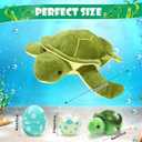 Aoriher 6 Pieces Sea Turtle Stuffed Animal with Babies 12" Mommy Stuffed Sea Turtle with 3 Little Plush 2 Plush Eggs Soft Pillow Tortoise Hugging Gifts for Kids Birthday Baby Shower Party(Classic)