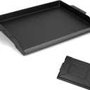 Cast Iron Griddle for Gas Grill and Stove Top, 23" x 16" Universal Flat Top Plate, X-Shaped Reinforced Ridges, Nonstick Coating Large BBQ Flat Top Plate for Camping, Parties