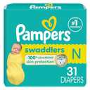 Pampers Baby Diapers - Swaddlers - Size 0, 31 Count, Ultra Absorbent Disposable Newborn Diaper